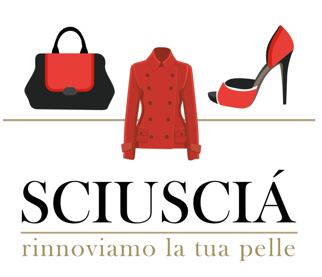 Logo del negozio di Padova Sciuscia - Pulizia scarpe e cura capi in pelle. Motto: Rinnoviamo la tua pelle