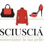 Logo del negozio di Padova Sciuscia - Pulizia scarpe e cura capi in pelle. Motto: Rinnoviamo la tua pelle