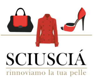 Logo del negozio di Padova Sciuscia - Pulizia scarpe e cura capi in pelle. Motto: Rinnoviamo la tua pelle